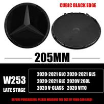 ABC 3D 185MM 205MM Front Grille Star Logo Emblem Badge Auto Accessories for Mercedes-Benz Amg C/B/E Class W206 W253 W213 GLC GLE