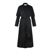 Vienspalvis Priest Cos kostiumas Helovinas Priest Viduramžių Retro Cosplay kostiumas S juoda