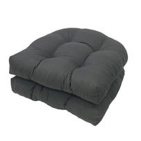 Lauko sodo kėdžių ir sofų pagalvėlės, rotango kėdžių pagalvėlės ir tatami kilimėliai (2 vienetų rinkinys, 48x48cm) Standard 48*48cm (2 pieces) tamsiai pilka spalva