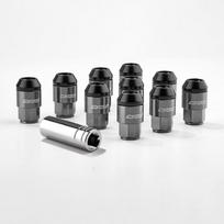 Racing Wheel Lug Nuts Rays 20Pcs M12x1.5 M14x1.5 Aluminum Lightweight Conical Nuts JDM Car Hub Screws Auto Accessories M12x1.25 pilka spalva