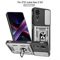 For ZTE Nubia Neo 2 5G Slide Lens Camera Protective Capa For ZTE NubiaNeo2 Neo2 5G Case Magnetic Ring Holder Armor Cover Nubia Neo 2 5G gray