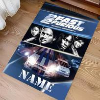 Custom personalization Fast and Furious Print Area Rug - Soft, Washable Non-Slip Indoor Mat,Living Room,Home&Office Decorative Rug 40cmx60cm black