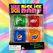 Needoh Teenie Nice Ice Cube Fidget Toys Mini4 Pack Set Slow Rebound Squishy Toys Stress Reliever Fidget For Party Favors Gifts orange