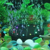 Atsparus vandeniui akvariumo LED oro burbuliukų nardymo šviestuvas, daugiaspalvė lempa žuvų bakui dekoruoti 12.5CM round plug blue
