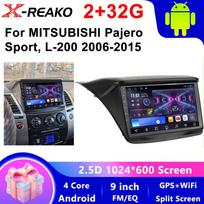 Automobilio radijas Mitsubishi Pajero Sport 2 L200 Triton 2008-2016, Carplay, Navigacija GPS, Android Auto, DSP, Multimedijos grotuvas, Ne 2din 4 core 2GB+32GB CP black