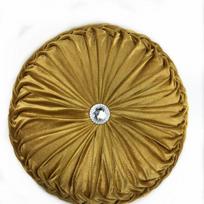 Aksominė Rankų Darbo Apvali Moliūgo Pagalvė - Sofa, Automobilio, Biuro Dekoras Diameter 35cm