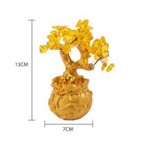 Natūralus krištolo bonsai pinigų medis Laimės medis Feng Shui pinigų medis namų dekoras One Size