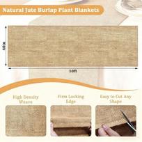 Winter Garden Burlap Plant Cover Tree Anti‑Frost Warm Protection Cloth for Vegetables Shrubs 1*3M40in*10ft beige