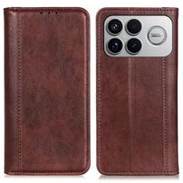 Flip Case for Xiaomi Poco F8 Ultra, Split Leather, Brown