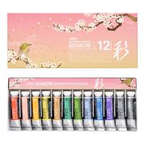 HOLBEIN Nepermatomi akvareliniai dažai Japoniški atspalviai G751 15ml Rinkinys Pavasaris 07351 <Guašas>  Sai  12 spalvų white