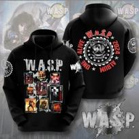 2026 Naujas Rock Wasp 3D spausdintas džemperis vyrams moterims Mada Atsitiktinis W.a.s.p. Klubo Hoodis Megztinis Laisvalaikio Sportinis Kostiumas Vyriški Drabužiai S gray