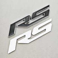 3D Metal Car Sticker Logo RS Front Grille Badge Rear Trunk Emblem Decals For Chevrolet Blazer lumina Camaro Cruze Travers Monza ja2