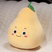 10-30cm Cartoon Round Fruit Plush Doll Pendant Avocado Watermelon Orange Apple Pear Strawberry Plush Toy Home Decor Gift For Kid about 10cm beige