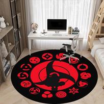 NARUTO Biuro Apvalus Kilimas, Po Biuro Kėdėmis Miegamojo Svetainės Namų Dekoras a0908161 120cm by 120cm black