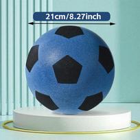 Silent Foam Soccer Ball Soft High Rebound Indoor Silent Training 21cm mėlyna