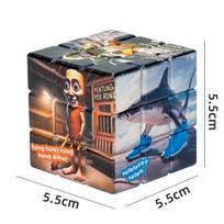 Children's Playing Cards Cube for Beginners Smooth Third-order Puzzle Cube Thinking gray