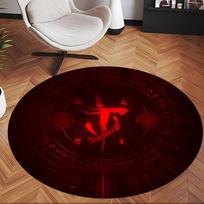 Doom (5) Round Office Rug Decorative Floor Rug for Office Bedroom Living Room and Home Space 80cmx80cm