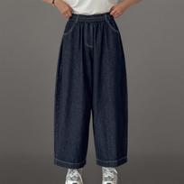New Arrivals Open Run Women Fall Stitch Balloon Wide Fit Jeans blacks/FREE black