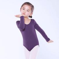 Vaikų ilgomis rankovėmis gimnastikos ir baleto treniruočių kostiumas 110 cm (Child) violetinė