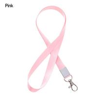 1Pcs Thicken Name Tag Fashion ID Card Holder Neck Strap Lanyards Badge Holder Lanyard Hanging Rope rožinė