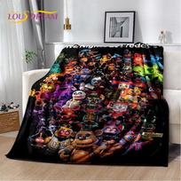 3D siaubo žaidimas F-FNAF Freddy animacinis minkštas flanelinis pledas lovai, miegamajam, sofai, iškylai, metamas pledas lauko poilsiui, miegui, dovana 75x90cm( 29x35in )