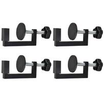 4Pcs 10-57mm Reversed Woodworking C-Clamp Adjustable Table Clamp Adjustable Work Surfaces Mounting Bracket Enduring 1 black
