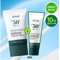 [ANUA] Heartleaf Silky Moisture Sun Cream Set 50 ml (+ 10 ml) white