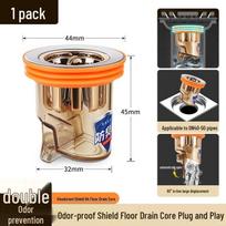 Multifunctional Kitchen Sink Drain and Odor-Proof Dishwasher Connector with Water Purifier beige