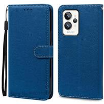 For Realme GT2 Pro dėklas piniginė odinis atverčiamas dėklas For Realme GT 2 Pro dėklas Realme GT2 Pro dėklas telefono Coque Fundas For Realme GT2 Pro tamsiai mėlyna spalva