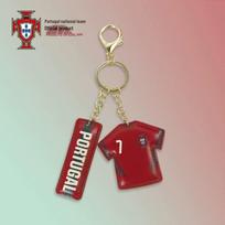 Portugalijos nacionalinės rinktinės Cristiano Ronaldo odinis raktų pakabukas white