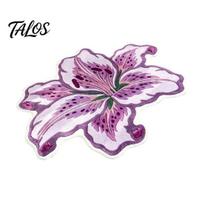 Skin Friendly Bedside Rug Lily Shape Floor Mat, Absorbent Velvet for Bathroom And Entrance, Non-slip Decorative Soft Accessory Flower Bedroom Dressing 50x80cm violetinė