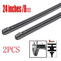 2 vnt. 6 mm/8 mm priekinio stiklo valytuvų papildymai metaliniams stentams valytuvas 14  16  22  24  26 24 inches 8mm 2PCS juoda