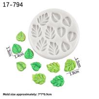 Maple, Ginkgo, Clover Silicone Mold for Fondant and Chocolate Cake Decorations white