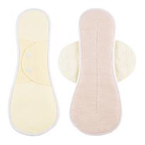 Švari medvilnė, skalbiama, itin ilga, nepralaidi pratekėjimams, higieninė servetėlė menstruacijoms šviesiai geltonos spalvos
