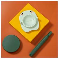 Cute Manual Dumpling Maker Multipurpose Dumpling Skin Press Tool Kitchen Cooking Supplies žalia