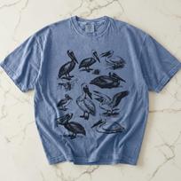 Pelican Shirt, Unisex Comfort Colors, Bird Lover Graphic Tee, Birdwatching Gift, Wildlife Shirt, Coastal Bird Tee, Pelican Gift XL gray