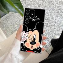 Disney Stitch Mickey Donald Duck Transparent Case For Samsung Galaxy S26 S25 Ultra S24 S22 S26 Plus S20 S23 S21 S25 FE 5G Cover Galaxy S23+ black