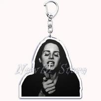 Hot Singer Lana Del Rey Keychain for Accessories Bag Pendant Born To Die Ultraviolence Key Chain Ring Keyring Jewelry Fans Gifts black