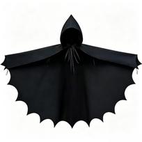 Stage Performance Costume Adults Bat Wings Cape  for Halloween Cosplay Party black