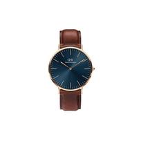 Daniel Wellington CLASSIC series watch quartz movement leather strap blue dial men's watch watch men simple and stylish DW00100626 mėlyna