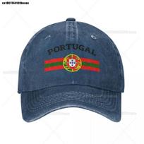 Portugal Soccer Team Flag Portuguese Shield Crest Baseball Cap Vintage Distressed Denim Snapback Hat for Unisex Outdoor Caps Hat One Size gray