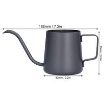 Long Narrow Spout Coffee Pot Food Grade Stainless Steel Gooseneck Tea Kettle for Home Office gray