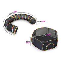 Cat Enclosure Portable Tents and Round Tunnel Playpen Pet Supplies Tunnels Playground Indoor Cats Rabbit Guinea Pig Accessories gray