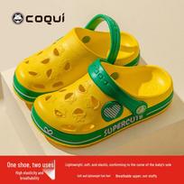Coqui Kids' Lightweight Dual-Wear Clogs 30-31 yellow
