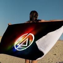 Rock Band L-Linkin Park Microfiber Printed Beach Towel Mountain Climbing Yoga Beach Swimming Running Absorbent Soft Towel Cotton 30x30cm gray