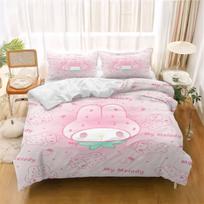 3 dalių rinkinys My Melody patalynės komplektai Vaikams Patalynės komplektas Namams Twin 1 antklodės užvalkalas Prabangus 100% poliesteris Modernus margintas 90x200cm white