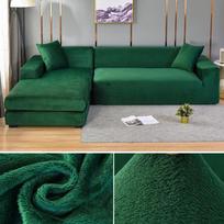Aksominis sofos užvalkalas Elastingas storas L formos kampinis sofos užvalkalas svetainei 1/2/3/4 vietos tamprus sofos sofos fotelis užvalkalas 1 Seater 90-140cm