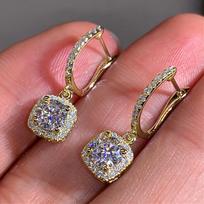 Cao Shi Exquisite Ladies' Zircon Ear Cuffs – Versatile European & American Style Earrings brown