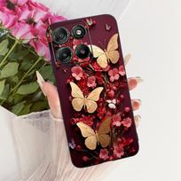 Case For Motorola Moto G67 Power G57Power Capa Soft Silicone Bow design Black Simplicity Shell For MotoG67Power G 57 Power Coque Moto G57 Power black