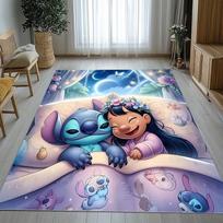 Animacinis S-Stitch Kawaii Svetainės Neslystantis Kilimas Minkštas Kilimas Miegamojo Vaikų Žaidimų Kambario Sofos, Namų Dekoras Durų Kilimėlis Dovana 40x60cm white